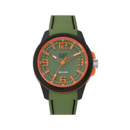 CAT LINEVOLT LZ-110-23-328 Analog Green Silicone Band Men Watch